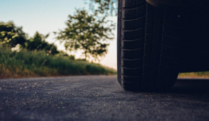 Tires on asphalt in Greenwich, CT