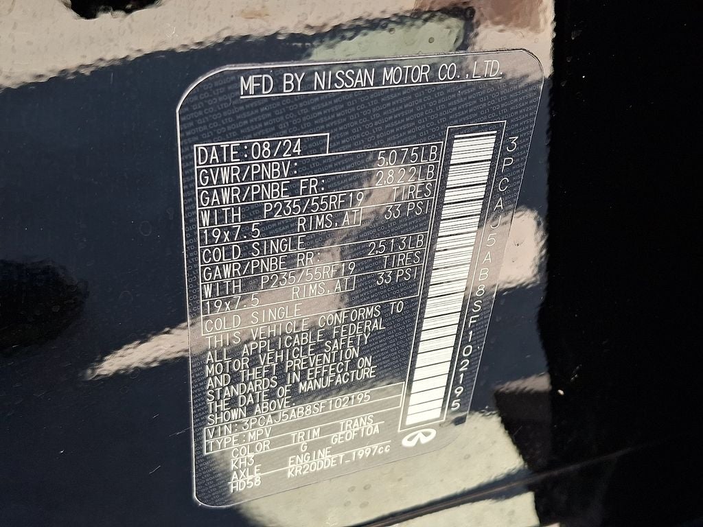 2025 INFINITI QX50 PURE BASE