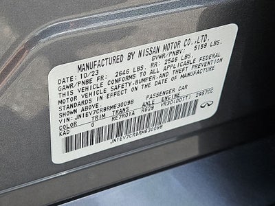 2024 INFINITI Q50 SENSORY BLIND SPOT WARNING