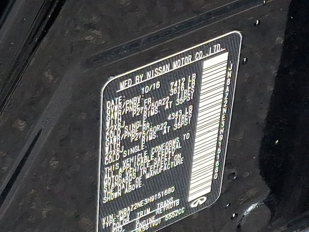 2017 INFINITI QX80 Base PREDICTIVE FORWARD COLLISION WARNING