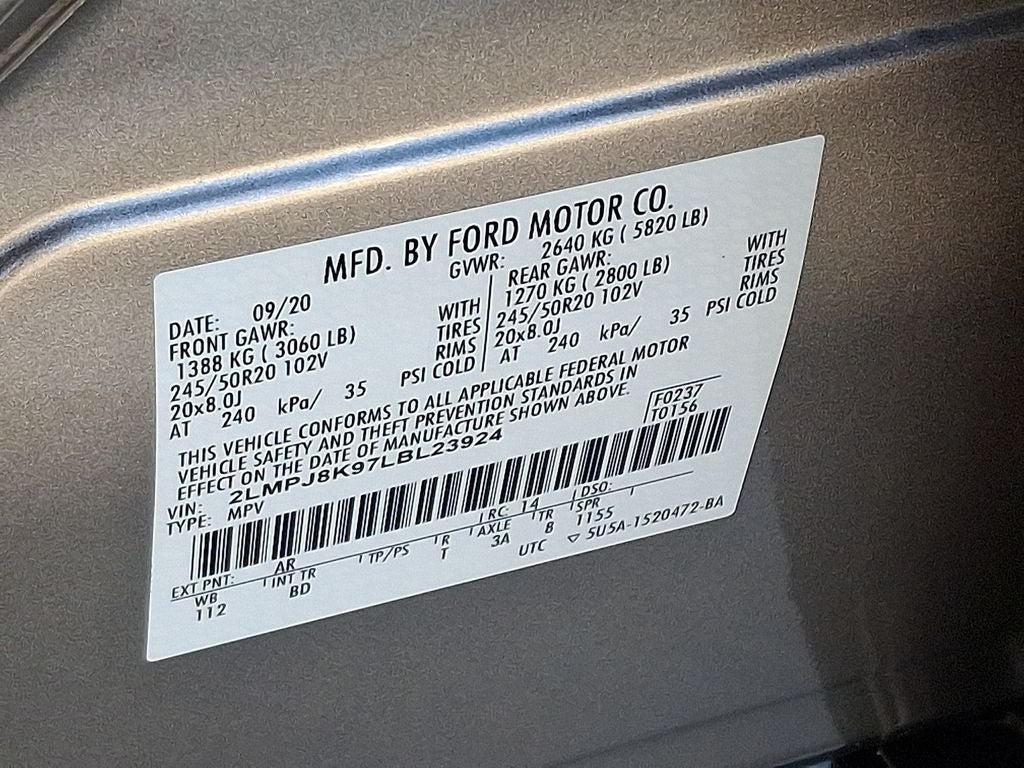 2020 Lincoln Nautilus Reserve