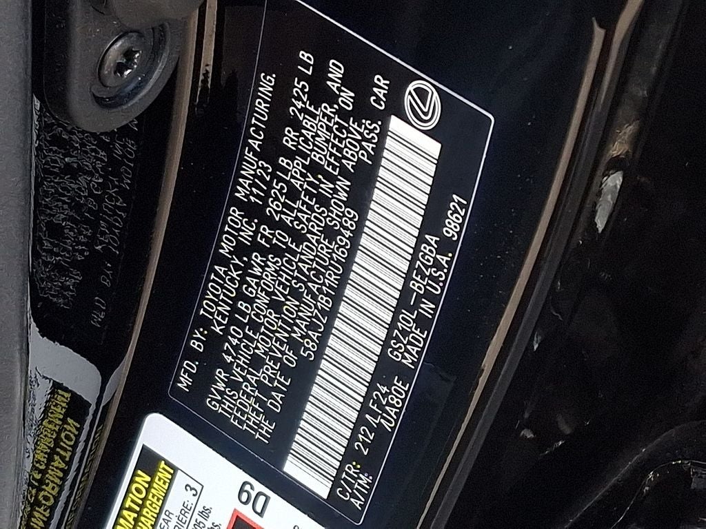 2024 Lexus ES 350 F Sport 350 F Sport TECHNOLOGY PACKAGE