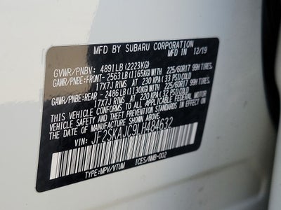 2020 Subaru Forester Premium COMFORT AND CONVENICE PKG