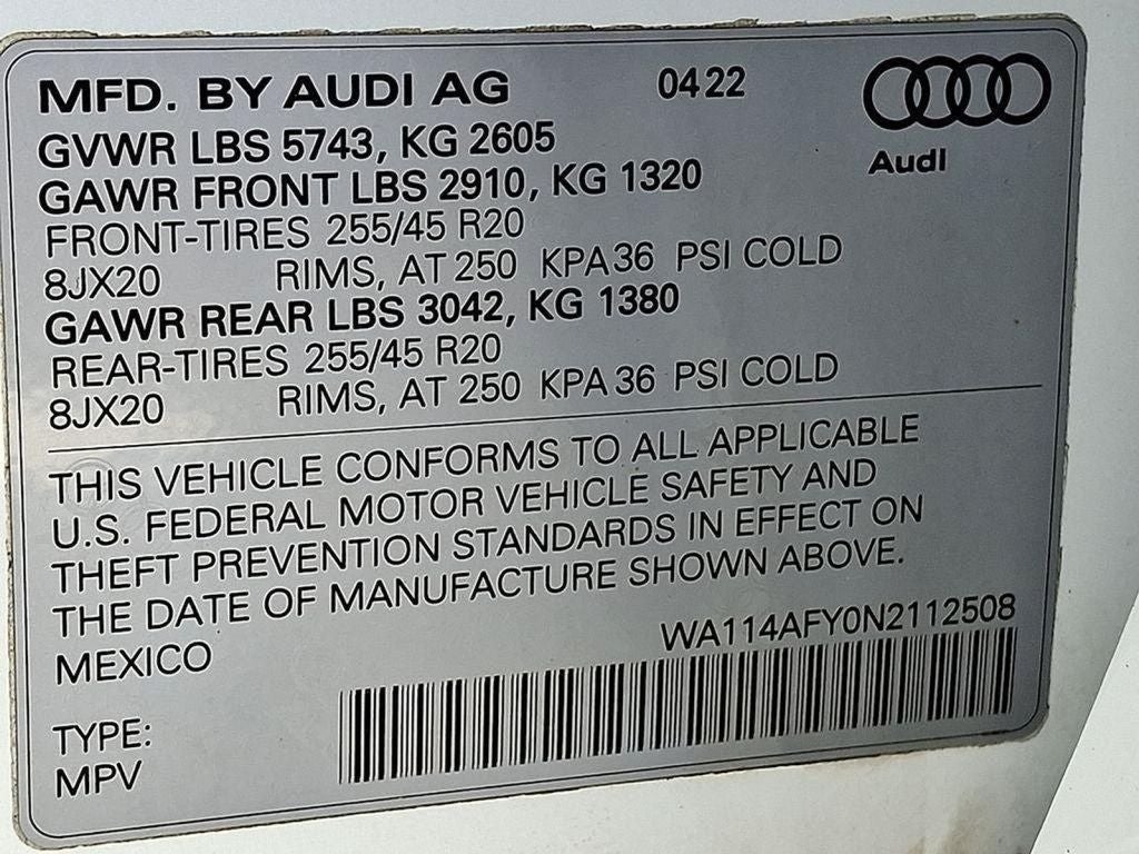 2022 Audi SQ5 Sportback Premium quattro