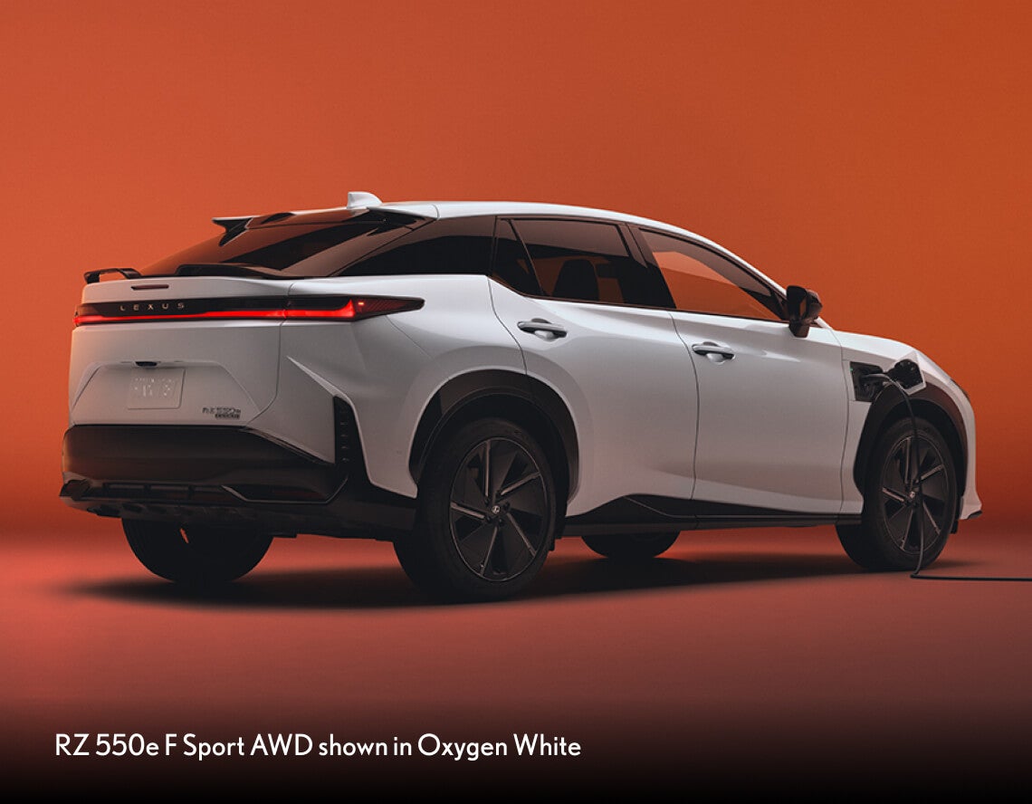 RZ 550e F Sport AWD shown in Oxygen White